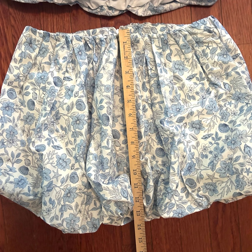 GB Floral Matching Top & Bubble Shorts Set – White/Blue – Women’s S – NWT - Picture 8 of 10